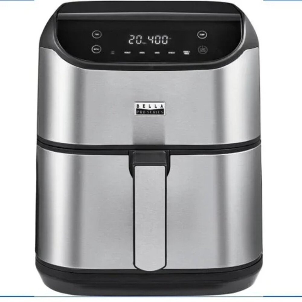 6-qt. Digital Air Fryer with Stainless Finish - Stainless Steel BELLA